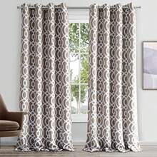 Dainty Home Panel de Ventana Opaca con diseño de Enrejado 3D de 54 x 84 Pulgadas Color Gris Pardo - Diseo de enrejado gris pardo - Ver 6