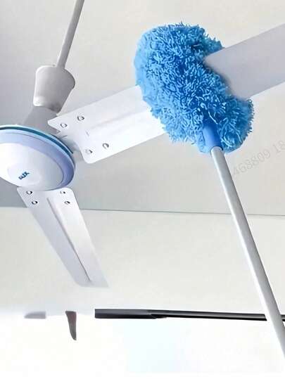 2pcs Retractable Microfiber Ceiling Fan Duster With Washable Head - Easy To Clean Dust, Suitable For Ceilings, Fans, Air Conditioners, Patios, Sofas, Beds, Furniture Cleaning, Car Ceiling Fans, Home And Office Cleaning, Household Cleaning And Personal Care, Cleaning Tool, Multi-Functional Dust Removal, Squishy And Easy To Clean.