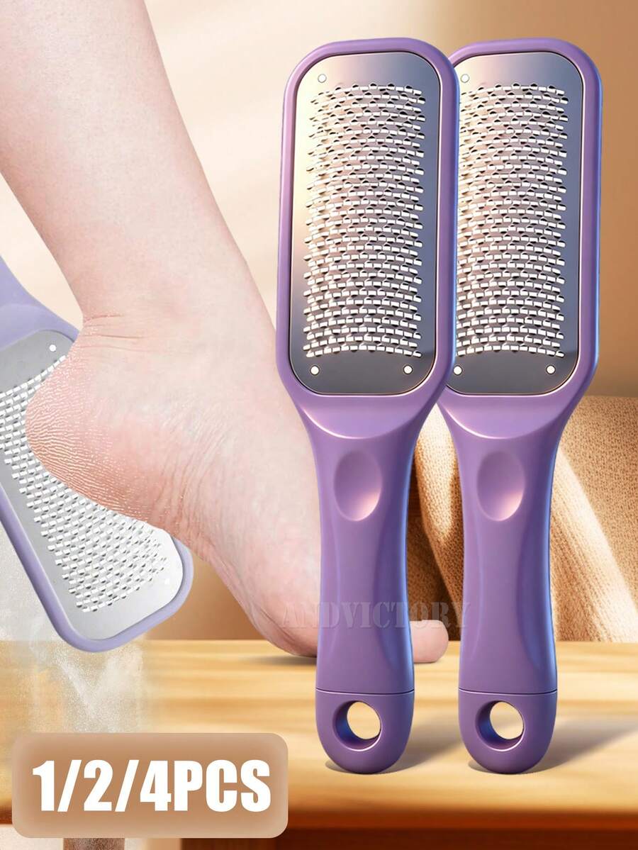 ANDVICTORY 1件不锈钢足锉及老茧去除器，可去除足部死皮和裂纹 - 彩色 - 查看 1