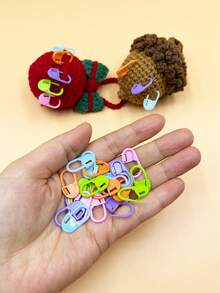 30pcs Comma Knitting Stitch Markers, Macaron Color Clip-On Markers For Crochet And Knitting, Positioning Rings For Needlework, Suitable For Knitting Needles And Crochet Hooks, DIY Handcraft - Comma Mark - View 2
