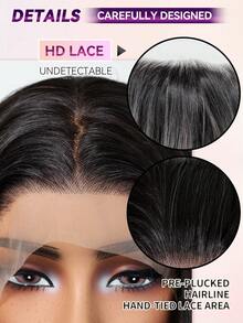 Perucă lungă cu onduleuri 13x4 HD, cu dantelă frontală, 28 de inci, maro, negru, ombre, culoare mixtă, sintetică, fabricată la mașină, rezistentă la căldură, pentru cosplay și festivaluri de muzică - Evidențierea maro - Vizualizare 6