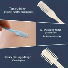 Double-Sided Nose Hair Trimmer 2-Pack, Portable Manual Nose Hair Trimming Set, Suitable For Both Men And Women, 360-Degree Rotating Nose Hair Trimmer - Nose Care Tool - 2pcs - View 10