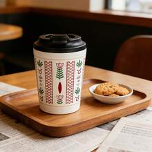 1pc 350ml Stainless Steel Double Wall Insulated Coffee/Water Tumbler, Office Mug, Car Cup, Middle Eastern Style , Suitable For Holidays - White - View 4