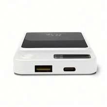 10000mAh Magnetic Wireless Portable Charger With 15W Wireless Fast Charging & 20W PD USB-C Output, Slim Pocket Size Power Bank With LED Display, Strong Magnetic Hold For IPhone & Android, Travel Essential Phone Charger For Summer Vacation, Cruise Essentials, Camping Gear, Hiking, Airplane Travel & Daily Use - 彩色 - 查看 3