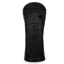 Universal Playing Card Themed Golf Club Head Cover, Black Base With Subtle Floral Pattern, PU Material Compatible With Multiple Sizes, Practical Golf Accessory - Black - View 3