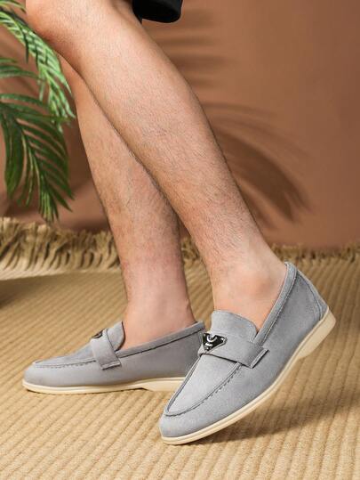 Herrloafers Rundtå 2026 Vår/Sommar Nya Mångsidiga Herrslip-On Skor, Affärs-/Formella Arbetsskor, Brittiska Loafers, Platta Casual Andningsbara Mjuka Bottnar Handgjorda Stora Herrskor 43-46
