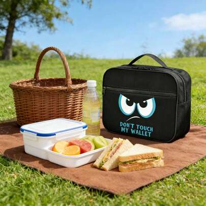 1pc Insulated Lunch Bag, Large Capacity Thick Aluminum Foil Tote, Outdoor Picnic Bag. Essential For School, Work, Travel, Picnic.
