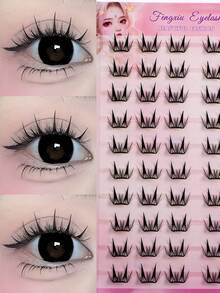 1 paire de faux cils de style coréen sans colle en forme de cerf, 60 bouquets haute capacité, C Curl 9mm naturel et papillonnant, spécialement conçus pour les débutants. Conception sans colle ne nécessitant aucune compétence, maquillage rapide et facile DIY, économisant le temps de maquillage. Doux et léger sur les yeux, créant des yeux de biche innocents, polyvalent pour un port quotidien. Réutilisable, très rentable, convient pour un usage personnel et en cadeau, cadeau de vacances idéal, adapté aux débutants! - C - Voir 3