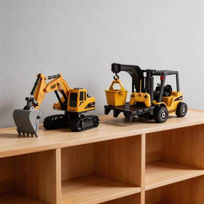 Perfect Gift For Aspiring Engineers: 3-In-1 Rechargeable Remote Control Construction Vehicle Set With Excavator, Crane And Dump Truck, Boasting Realistic Movements, Interactive Play, And Durable Design For Endless Fun Learning Adventures.