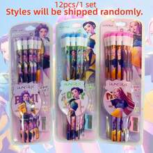 12支/套 2026 K-Pop 魔法少女卡通铅笔，大号卡通学习铅笔，K-Pop 文具套装，学校及办公用品，书写文具，也适合作为生日礼物、返校礼物、派对礼品、节日礼物、毕业纪念品 [款式随机发送] - 套裝 - 查看 7