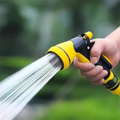 1pc Adjustable Garden Water Gun , Sprinkler Hose Nozzle , High PressureWasher , Car Wash Cleaning Tool , Lawn Watering Sprinkler