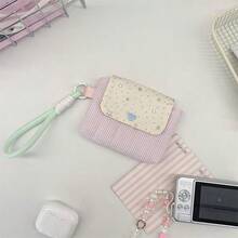 1pc Cute Star Shaped Ins Style Cosmetic Bag, Women Sanitary Pad Pouch, Coin Purse, Travel CD Storage Bag - Multicolor - View 10