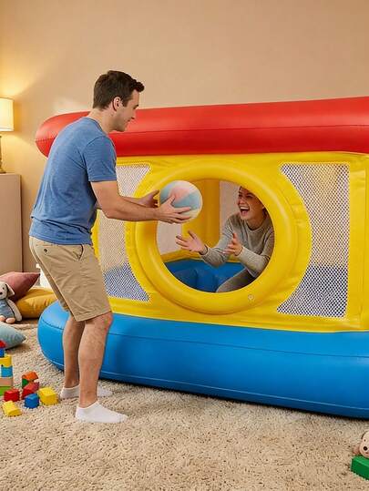 Extra Large Inflatable Sofa Bed For Living Room, Ergonomic Backrest Design, Breathable Mesh Fabric, Fashionable Multicolor Appearance