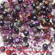 42 克/包各种紫色玻璃珠，DIY 珠宝项链手链制作用品，适合女性 - 紫羅蘭色 - 查看 5