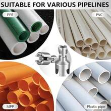 4-In-1 Pipe Wrench, 4-In-1 Pipe Threading Tool, Dual Function Pipe Threading Cutter Tool, Suitable For PVC/Plastic Pipe Internal And External Threading - Portable - View 5