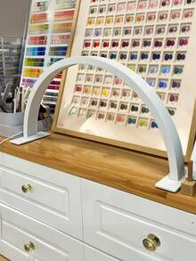 1pc-Crescent-Shaped Countertop LED Nail Lamp With Push-Button Switch, Suitable For Personal Manicures, Dressing Tables, Crafting, Desks, Bedside Tables. Ideal Graduation, Birthday Or Festive Gift. Available In Pink/White/Black. - one-size - View 8