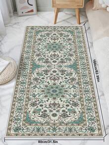 1pc Soft & Comfortable Plush Carpet, Multi-Size Rug For Living Room & Bedroom, Washable Floor Decor - Green - View 6