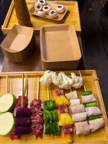 5/25/50pcs Kraft Paper Food Trays, Thickened Square Food Containers, Party Snack Serving Plates, Suitable For Barbecue/Snacks/Burgers/Fries/Fried Chicken/Hot Dogs - Brown - View 8