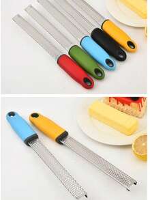 1pc Stainless Steel Cheese Grater, Multi-Function Shredder For Fruit, Lemon, Chocolate, Cheese, Shredding, Peeling - View 4