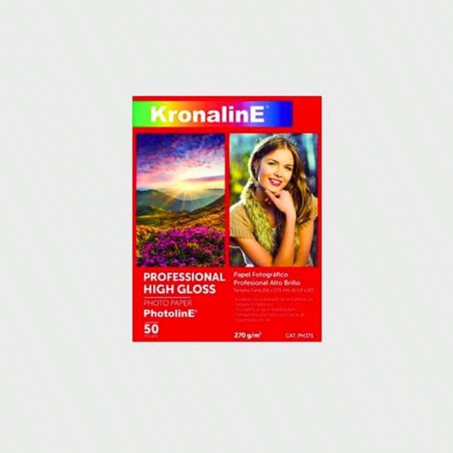 Papel Fotográfico Profesional High Gloss 270 gr Paquete Con 50 Hojas Tamaño Carta - como en la foto - Ver 1