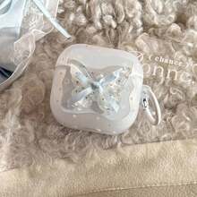 蝴蝶结耳机套，白色耳机保护套，波浪形耳机保护壳，适用于 1/2/3/4/Pro - 白色 - 查看 7