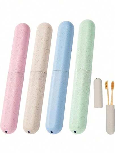 1/2/4 Stücke tragbare Reise Zahnbürstenhalter, atmungsaktive Zahnbürstenaufbewahrungsbox, staubdichte Zahnbürstenabdeckung, Zahnpasta/Zahnbürstenbox in 4 Farben, geeignet für Zuhause, Outdoor-Reisen, Geschäft, Camping, Schule, Badezimmerdekoration, Schulanfang, Sommerreisezubehör, Badezimmergeräte, Badezimmerzubehör, Haushaltsartikel, Organizer für Körperpflege, Reiseessentials