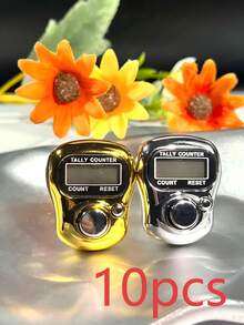 1pc Portable Finger Electronic Counter Ring, Handheld Mini Counter With Manual Button, Small Finger Digital Tally Counter, Convenient For Counting - Multicolor - View 21