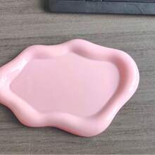 白色不对称云朵造型首饰托盘，可作手表钥匙架、戒指碟，适合母亲节/感恩节/生日礼物 - 彩色 - 查看 5