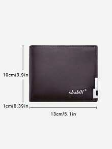 SHABILI New Retro Short Men's Wallet, Ultra-Thin Wallet, Multi-Function Card Holder, Youth Student Leather Wallet, - Coffee - View 3