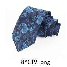 1pc Men's Necktie, Suitable For: Wedding, Business, Casual, Party. Interesting Pattern, Cashew Flower Tie, Stain-Resistant & Wrinkle-Resistant, Striped Polka Dot Retro Tie, Paisley Fabric - Multicolor - View 14