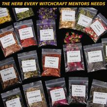 70pcs Witchcraft Supplies Herbs Kit, Dried Flowers For Witch Beginner, Bulk Herb Gift Set For Wicca, Pagan, Magic Spell, Altar Supplies Healing Natural Herbal For Candle Soap Making - 70pcs - View 3