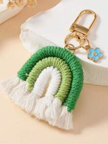 1pc Cute Mini Rainbow Flower Bag Charm/Pendant - Green - View 3