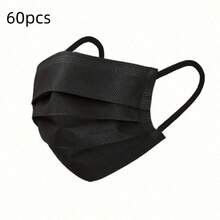 60pcs/40pcsINS-Style Face Masks Individually Wrapped Black Breathable Slimming Face Mask Unisex High-Appearance Fashion Mask For Trendsetters - Multicolor - View 13