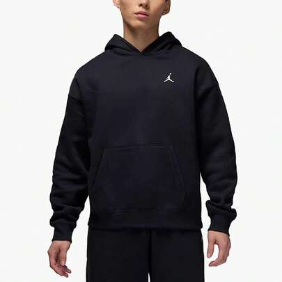  Nike Jordan Brooklyn Small Logo Hoodie Black FREE UK DELIVERY Regular Fit 100% Cotton Machine Washable IB7235-010