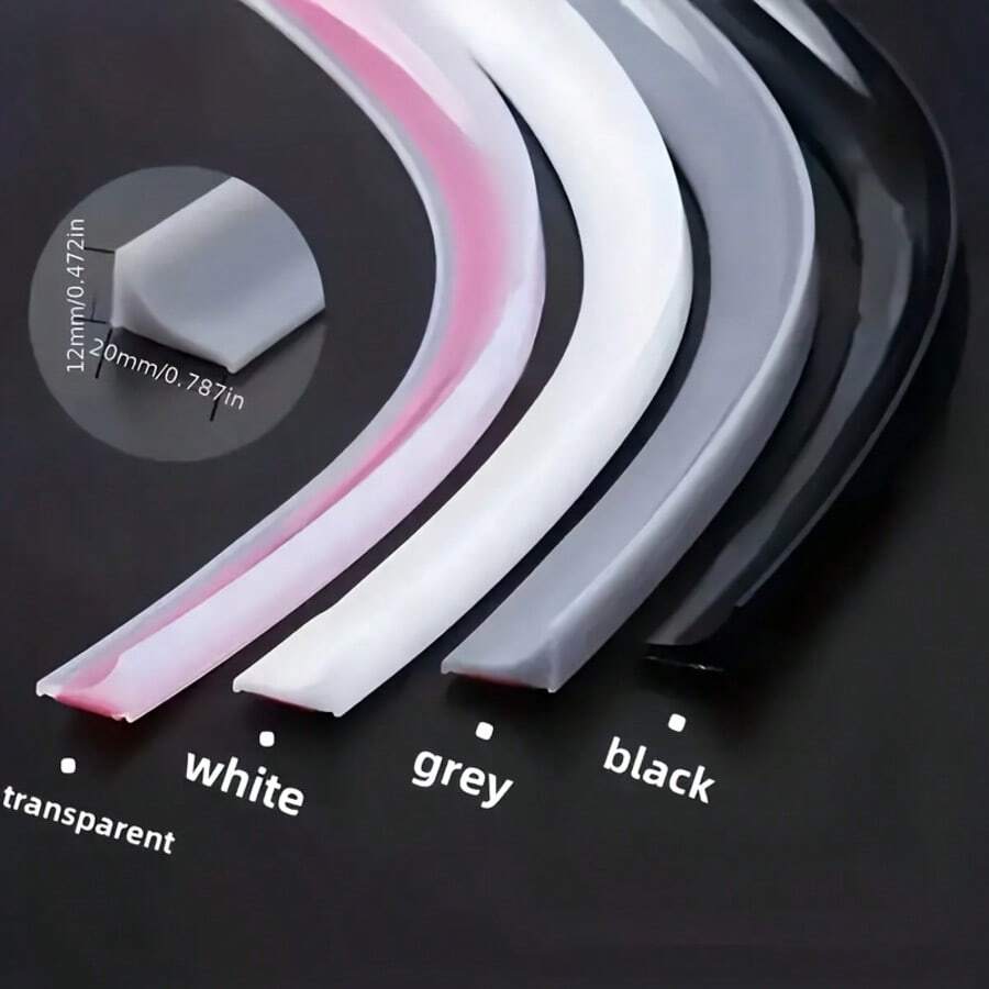 Thanh ngăn nước silicone cổ điển, phù hợp cho phòng tắm và nhà tắm, giúp phân chia vùng khô và ướt, ngăn nấm mốc và bắn nước (gói 1 chiếc)