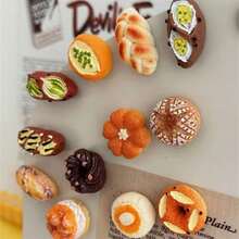 12pcs Realistic Bread Fridge Magnets, Creative Food Magnets, European Bread Magnetic Stickers, Cartoon Fridge Decor, Memo Notes, Entryway Decor, Suitable For Home, Fridge, Metal Doors, Ferrous Items, Gifts - Simulated Bread - View 9