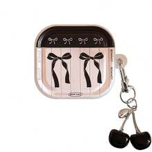蝴蝶印花耳机套，樱桃吊坠耳机保护套，IMD耳机保护壳，适用于 1/2/3/4/Pro - 黑色 - 查看 15