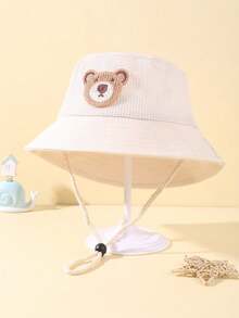 极简夏季网眼可爱小熊渔夫帽 - 小熊 - 查看 1