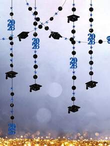 2026 闪光毕业帽花环，毕业派对装饰，黑金毕业装饰，毕业花环，毕业帽装饰，毕业饰品，悬挂式毕业帽 - 查看 3