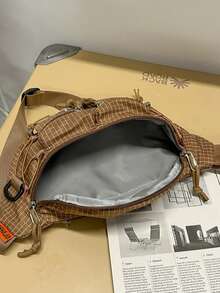 1pc Casual Outdoor Hiking Waist Bag, Lightweight Chest Pack, Unisex Mountaineering Gear Crossbody Shoulder Bag - Multicolor - View 12