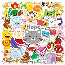 50 PCS Cute Cartoon Animal & Positive Phrase Stickers, Waterproof Vinyl Decals For Water Bottles, Laptops, Phone Cases, Journals, Scrapbooks, Skateboards, And Stationery, Motivational Quote Stickers With Adorable Animal Designs For Personalizing Daily Items, Decorative Stickers For Adults, Teens, And Students, Suitable For Office, School Scrapbook Supplies Funny Stickers Kindle - A - View 8