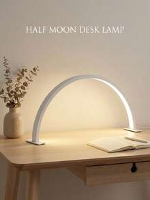 1pc-Crescent-Shaped Countertop LED Nail Lamp With Push-Button Switch, Suitable For Personal Manicures, Dressing Tables, Crafting, Desks, Bedside Tables. Ideal Graduation, Birthday Or Festive Gift. Available In Pink/White/Black. - one-size - View 4