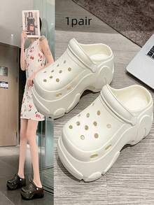 女士透气防滑户外沙滩凉鞋，时尚厚底拖鞋 - 多色 - 查看 13