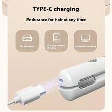 2合1多功能無線迷你便攜式USB充電直髮夾，4段可調溫度，附LCD數位顯示螢幕，適用於各種髮質，配有防塵蓋，輕巧便攜，禮品首選 - 多色 - 查看 9
