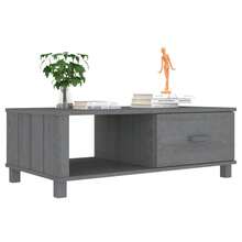 Coffee Table HAMAR Dark Grey 100x55x35 Cm Solid Wood Pine - Grey - View 4
