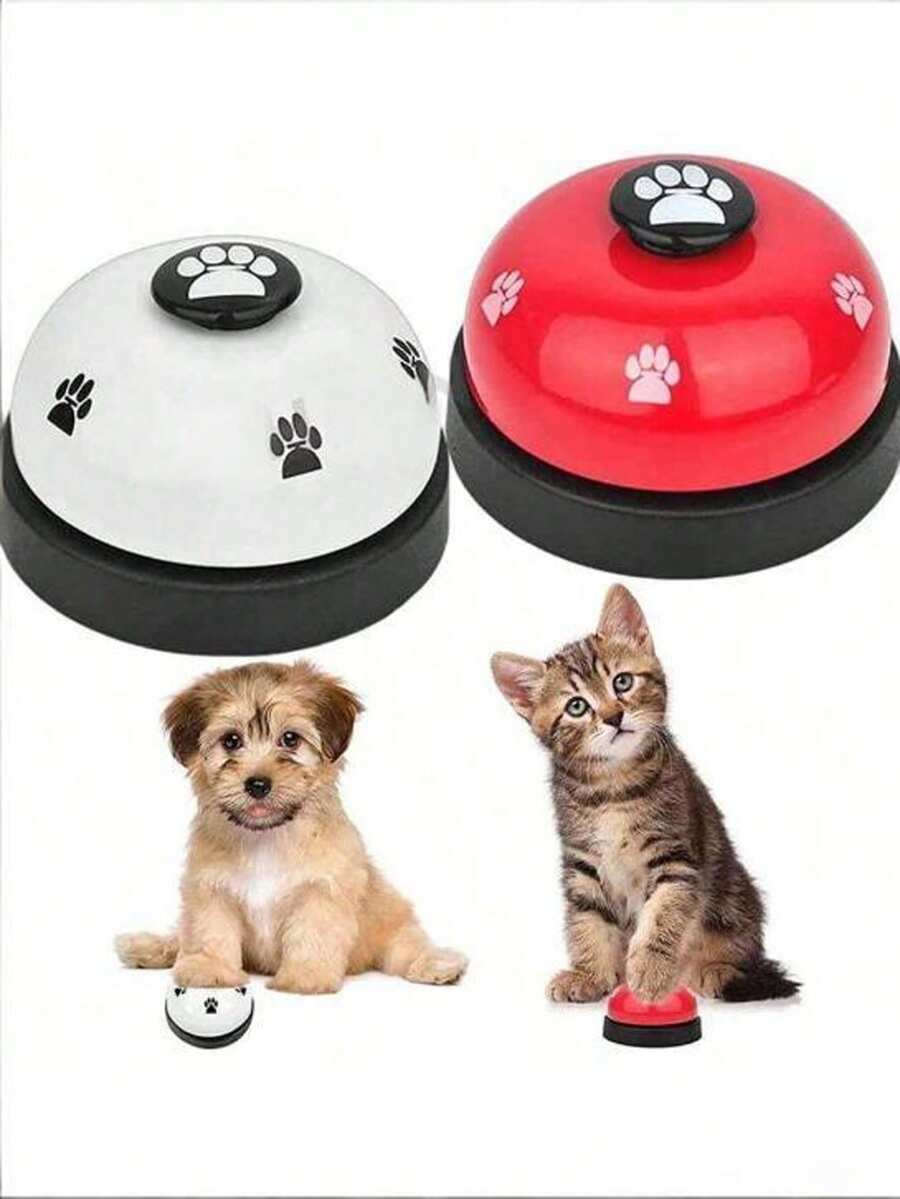 Pet Training Bell, Paw Print Doorbell, Teddy Puppy Feeding Bell, Dog Puzzle Toy Stepping Bell