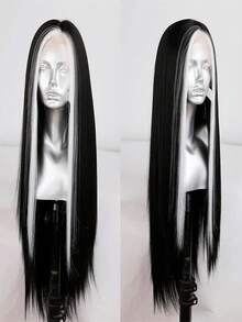 粉色挑染假发 棕色长款柔顺直发蕾丝前假发 合成蕾丝假发 自然发际线 日常佩戴 Cosplay假发 - 彩色 - 查看 7