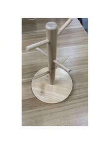 Bamboo Color Cup Holder, Water Cup Rack, Coffee Cup Storage Rack, Wine Glass Holder, Stemware Rack, Mug Holder - Apricot - View 12