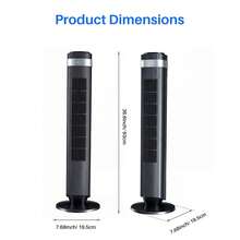 Sweetcrispy Quiet Tower Fan For Bedroom, 28dB Silent Standing Fan With 12H Timer, Smart Auto Mode, 64° Oscillating Bladeless Cooling Fan For Home Office - Xem 3
