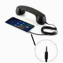 复古风格手机听筒，Type-C接口，适用于智能手机，高品质音效，创意设计 - 查看 5